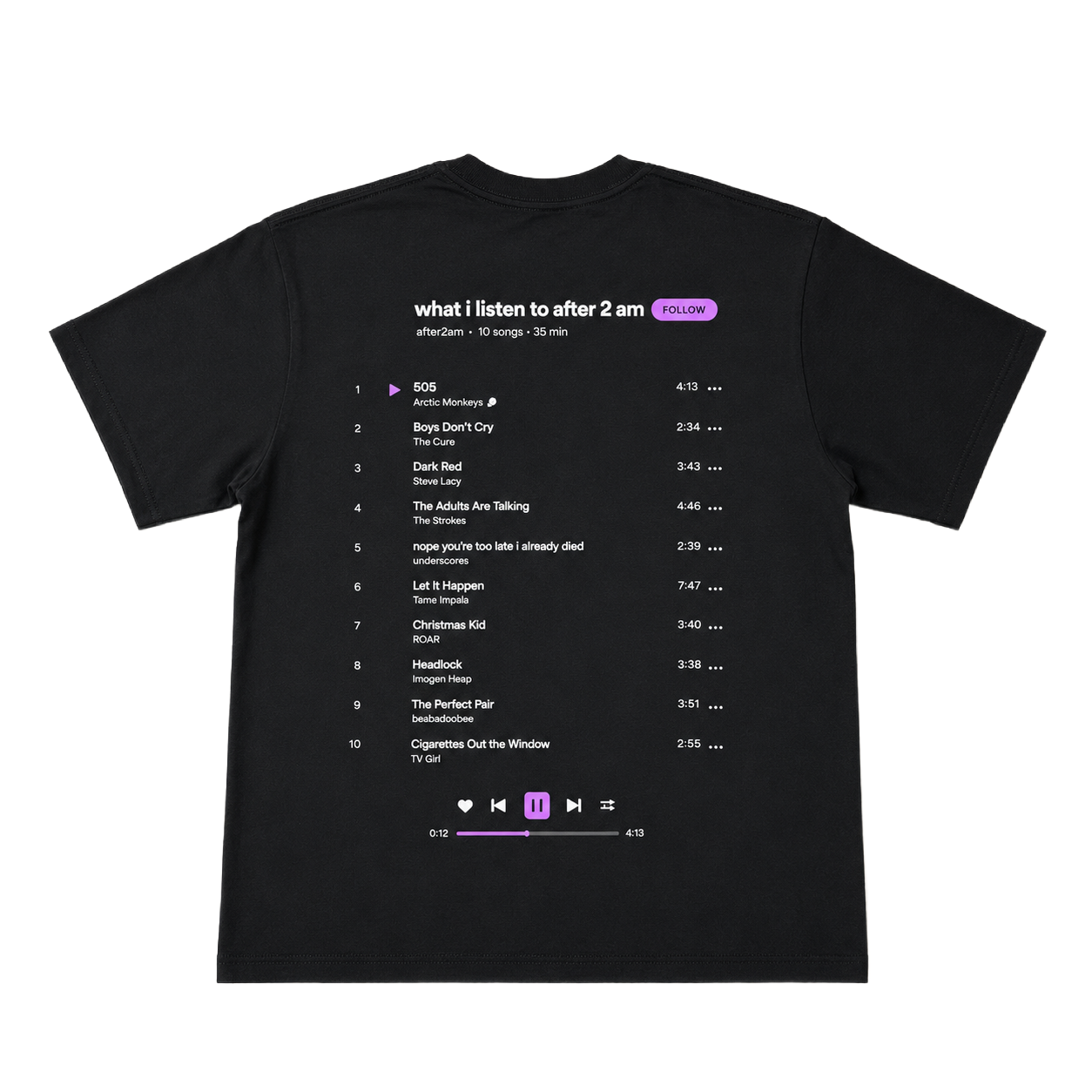 PLAYLIST TEE BLACK