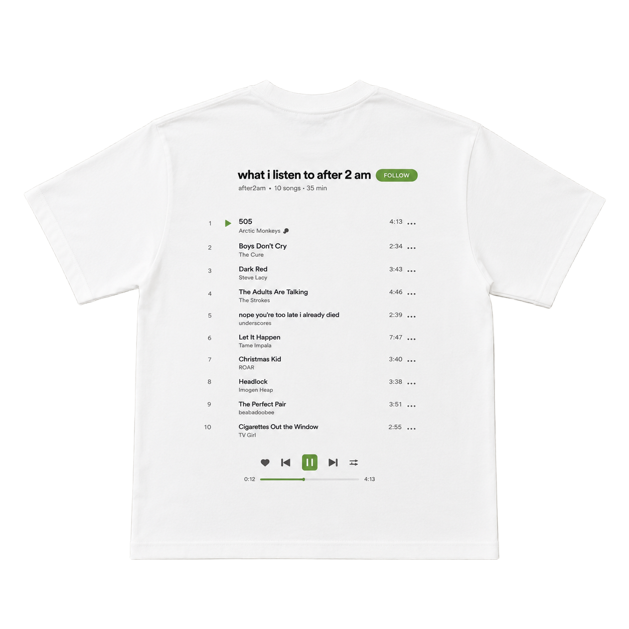 PLAYLIST TEE WHITE